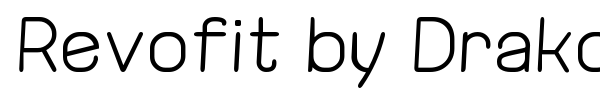 Revofit by Drakoheart font preview
